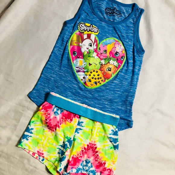 🍩🍪Shopkins tank + shorts - Picture 1 of 6